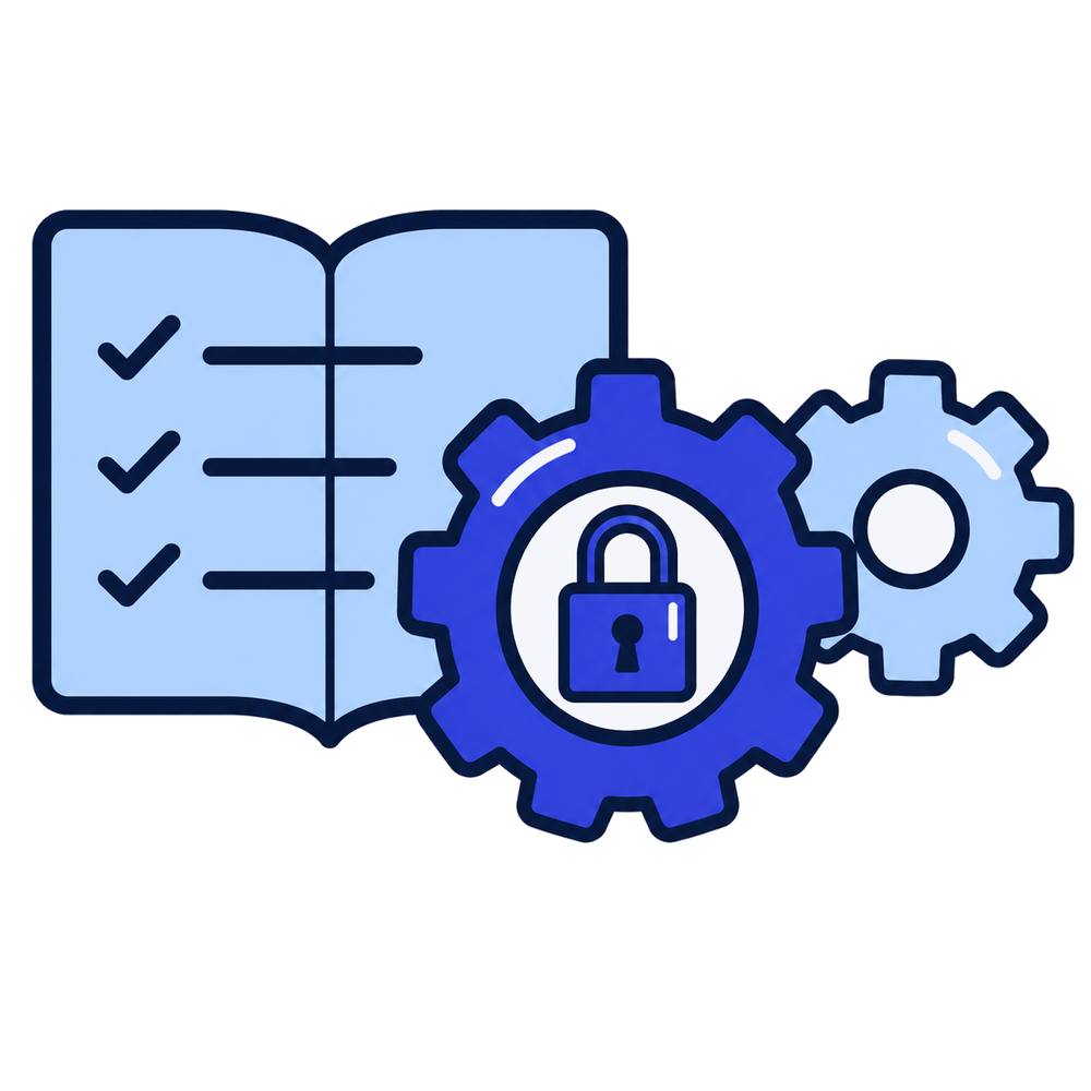 Policy document with interlocking gears